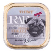 Фото Titbit Raf консервы для собак с кроликом ламистер